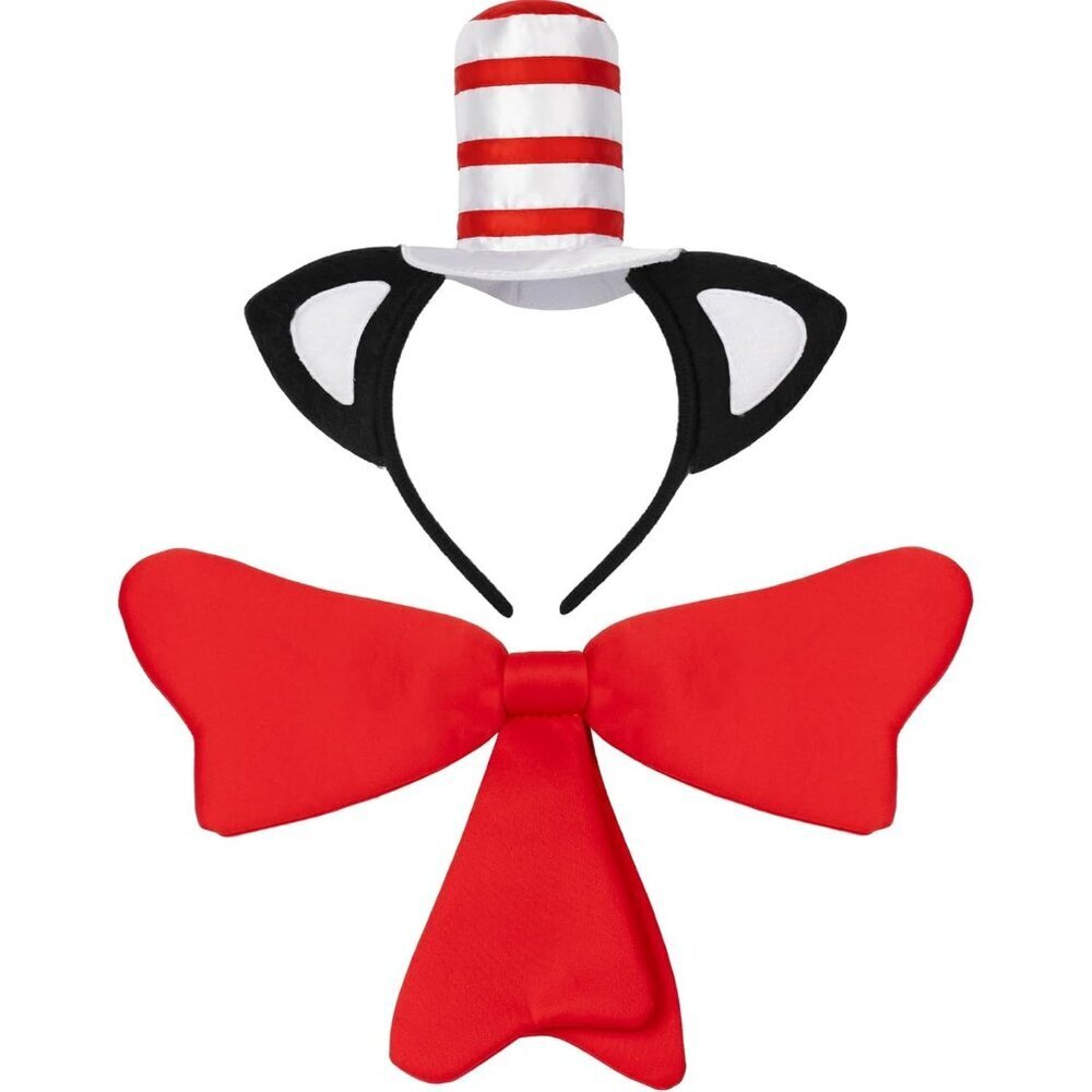 Cat Ears Headband with Hat & Bow Tie Cosplay Costume Accessory